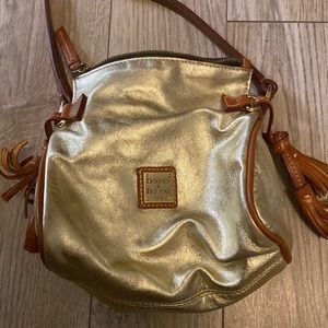 Vintage dooney and burke gold crossbody purse